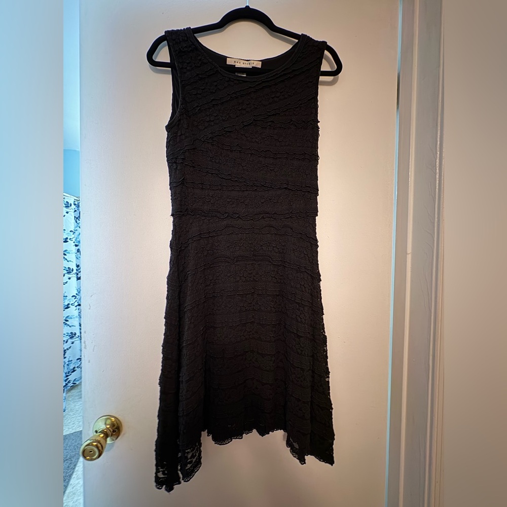 Max Studio Elegant Black Lace Dress